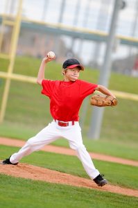 Youth baseball pitcher at risk for arm pain