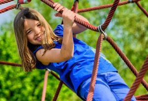 Playing outdoors can help build more active children.