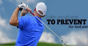 Tips to prevent low back pain in golfers