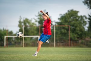 Female soccer players have a high rate of ACL injuries.