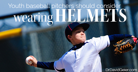 Youth baseball pitchers should consider wearing helmets