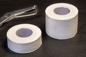 Medical tape and other medical supplies for youth sports