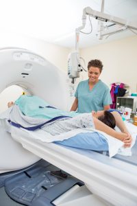 CT scanner patient entering MRI